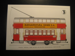 Tranvia IMPERIAL Serie 194/208 1914 + 1952 Advertising BUENAVENTURA GINER SA Tram Tramway Postcard SPAIN Barcelona TB - Tram