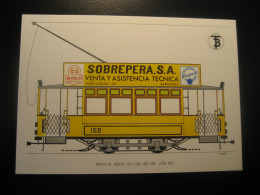 Tranvia Serie 134 139 166 168 Advertising BOSCH BLAUPUNKT SOBREPERA SA Tram Tramway Postcard SPAIN Barcelona TB - Strassenbahnen