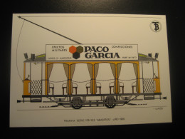 Tranvia ABIERTOS 1906 Advertising PACO GARCIA Efecto Militares Militar Military Tram Tramway Postcard SPAIN Barcelona TB - Tram