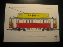 Tranvia 4 Ejes Via Estrecha 1902 Advertising Faros Espejos INMESA Auto Car Tram Tramway Postcard SPAIN Barcelona TB - Tramways