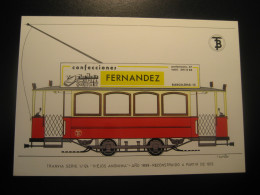 Tranvia Viejos Anonima 1899 Advertising CONFECCIONES FERNANDEZ Tram Tramway Postcard SPAIN Barcelona TB - Tram