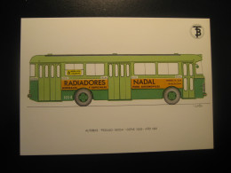 AUTOBUS Pegaso - Seida 1961 Advertising RADIADORES NADAL Auto Car Bus Coach Autobus Postcard SPAIN Barcelona TB - Busse & Reisebusse