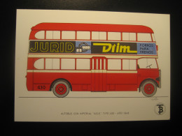 AUTOBUS Con IMPERIAL Aclo 1948 Advertising JURID DRIM Frenos Bus Coach Autobus Postcard SPAIN Barcelona TB - Busse & Reisebusse