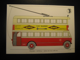 TROLEBUS IMPERIAL 1941 Advertising UN-GO MADAYA SA Zumarraga Guipuzcoa Bus Coach Autobus Postcard SPAIN Barcelona TB - Buses & Coaches