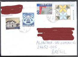 SWITZERLAND   -  MULTIFRANKED COVER TO RIO DE JANEIRO, BRASIL - Lettres & Documents