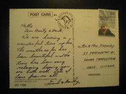 1982 Douglas Mawson Cancel Waterslide Grundy Surf Surfer Card AAT Australian Antarctic Territory Antarctics Antarctica - Covers & Documents