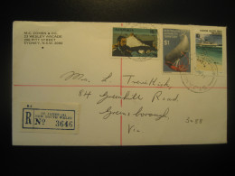 ST. JAMES 1976 To Greensborough Sperm Whale Registered Cover AAT Australian Antarctic Territory Antarctics Antarctica - Lettres & Documents