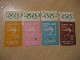 MELBOURNE 1956 Torch Torche Olympic Games Olympics Esperanto 4 Poster Stamp Vignette AUSTRALIA Imperforated Spain - Sommer 1956: Melbourne