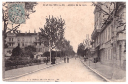JUAN LES PINS - Avenue De La Gare (carte Animée) - Juan-les-Pins