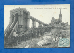 CPA - 13 - Marseille - Ascenseurs De N. D. De La Garde - Circulée - Notre-Dame De La Garde, Ascenseur