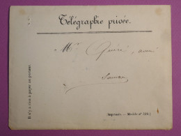 DL 1 FRANCE   LETTRE TELEGRAMME PRIVé RARE 1863 NAPOLEON A  SAINTES     + +AFF.  INTERESSANT+ + - Telegraaf-en Telefoonzegels