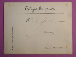 DL 1 FRANCE   LETTRE TELEGRAMME PRIVé RARE 1863 NAPOLEON A  SAINTES     + +AFF.  INTERESSANT+ + - Telegraphie Und Telefon