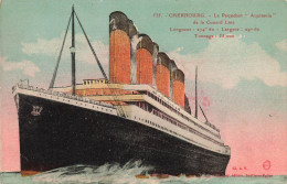 TRANSPORTS - Cherbourg - Le Paquebot Aquitania De La Cunard Line - Colorisé - Carte Postale Ancienne - Steamers