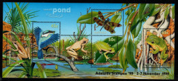 Australia  1999 Small Pond Opt Adelaide Stampex99 In Gold ,souvenir Sheet,,Mint Never Hinged - Nuovi