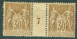 France  Yvert  80 En Paire Millésimé  1897  *    TB - Millésimes