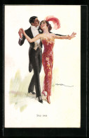 Künstler-AK Luis Usabal: Hübsches Paar Tanzt Tango  - Usabal