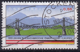 ÖSTERREICH 100 JAHRE SALZACHBRÜCKE OBERNDORF  LAUFEN H MARGREITER 2003 G SCHMIRL Stocker - Oblitérés