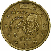Espagne, Juan Carlos I, 20 Euro Cent, 2000, Madrid, TTB, Laiton, KM:1044 - Spanje