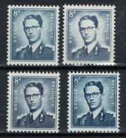 ROI BAUDOUIN  ** / MNH  8 FR  4 NUANCES   à  1.39 - Nuevos