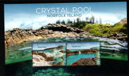 Norfolk Island ASC 1268MS 2018 Crystal Pool, Mini Sheet,mint Never Hinged - Norfolkinsel