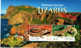 Norfolk Island ASC 1288MS 2021 Lizards, Mini Sheet,mint Never Hinged - Isla Norfolk