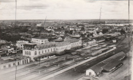 NORD VIETNAM PHOTO CARTE HANOI LA GARE VUE AERIENNE 1951 CPSM 9X15 TBE - Vietnam