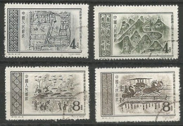 CHINE N° 1081 + N° 1082 + N° 1083 + N° 1084 OBLITERE - Used Stamps