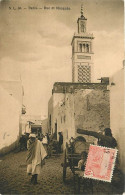 Tunisie - Tunis - Rue Et Mosquée - Animée - CPA - Oblitération Ronde De 1912 - Voir Scans Recto-Verso - Tunisie