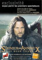 Cinema - Affiche De Film - Le Seigneur Des Anneaux - Les Deux Tours - Carte Neuve - CPM - Voir Scans Recto-Verso - Plakate Auf Karten