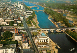 37 - Tours - Vue Aérienne. La Bibliothèque Municipale, La Place Anatole France, Les Facultés Et Les Ponts Sur Ta Loire - - Tours