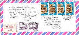 Egypt Registered Air Mail Cover Sent To USA 16-3-1968 ??? - Airmail