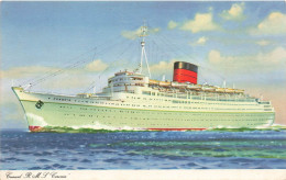 TRANSPORTS - Cunard R.M.S. Caronia - Colorisé - Carte Postale Ancienne - Autres & Non Classés