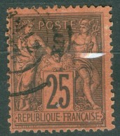 France  91  Ob  TB    - 1876-1898 Sage (Type II)