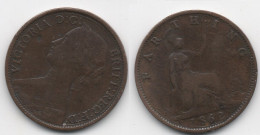 + GRANDE BRETAGNE  + 1 FARTHING 1862  + - B. 1 Farthing