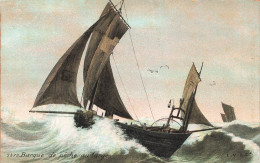 TRANSPORTS - Barque De Pêche Au Large - L.V & Cie - Colorisé - Carte Postale Ancienne - Andere & Zonder Classificatie
