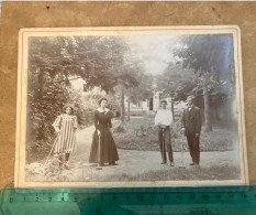 Photo Ancienne Vers 1880 Jeu De Croquet En Famille  18x13 Cm - Old (before 1900)