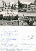 Ansichtskarte Döbeln Roter Platz, HO Gaststätte, Freibad 1975 - Doebeln