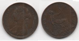 + GRANDE BRETAGNE  + 1 /2 PENNY 1886  + - C. 1/2 Penny