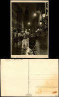 Ansichtskarte Leipzig Thüringer Hof, Straße Bei Nacht Und Regen 1932 - Leipzig