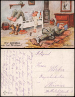 Ansichtskarte  Feldpostkarte 1. Weltkrieg Soldaten Stube 1917   Feldpost Gelaufen - Weltkrieg 1914-18