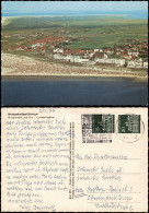Ansichtskarte Borkum Luftbild Strand Hotels 1974 - Borkum