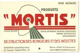 Buvard 21 X 13.4 Produits MORTIS Montreuil-sous-Bois Seine  Cones Détruisant Mouches Moustiques  Rubans Tue-mouches  * - Wassen En Poetsen