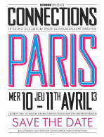 CONNECTIONS PARIS Save The Date Le Salon Sur Mesure Pour La Communaute Creative 25(scan Recto-verso) MB2314 - Advertising