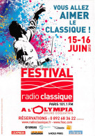 FESTIVAL Radio Classique A L Olympia PARIS 29(scan Recto-verso) MB2313 - Pubblicitari