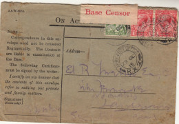 G.B. / W.W.I Military Mail / France / Switzerland / Tax - Unclassified