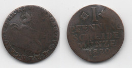 + ALLEMAGNE + 1 PFENNIG 1820 + HANOVRE + - Kleine Munten & Andere Onderverdelingen