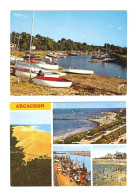 ALB/ 2 CP : Dép. 33 : GUJAN-MESTRAS : La Hume, Le Port - ARCACHON : La Baie, Multi-vues - Autres & Non Classés