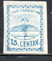 ARGENTINA 1860 CONFEDERATION CONFERACION 15c MH - Ungebraucht