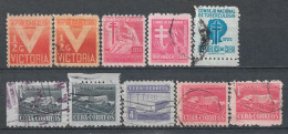 1942-1957 CUBA Postal Tax Lot Of 26 Used Stamps (Michel # 6,10,11,16,21,22,34X) CV €7.80 - Usati