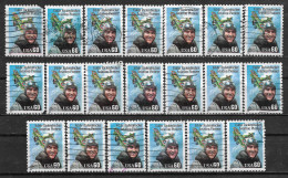 1995 US POSTAGE 20 USED STAMPS (Scott # 2998) CV $10.00 - Usati